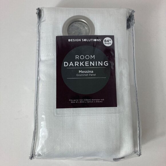 Design Solutions Room Darkening Messina Grommet Panel White 50" x 84"L NIP #3 - Picture 4 of 7